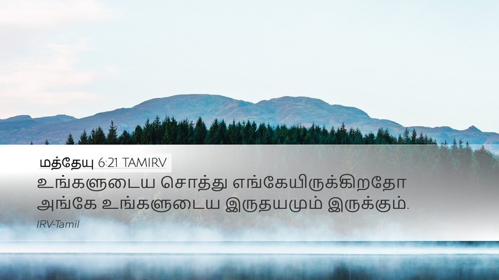 மத்தேயு 6:21 TAMIRV Desktop Wallpaper - உங்களுடைய சொத்து - Desktop Bible Verse Wallpaper