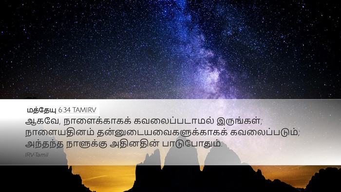 மத்தேயு 6:34 TAMIRV Bible Verse Image