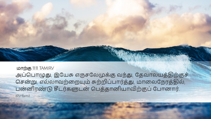 மாற்கு 11:11 TAMIRV Bible Verse Image