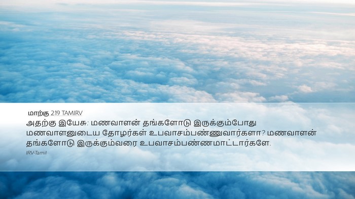 மாற்கு 2:19 TAMIRV Desktop Wallpaper - அதற்கு இயேசு: - Desktop Bible Verse Wallpaper