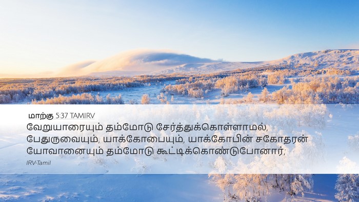 மாற்கு 5:37 TAMIRV Bible Verse Image