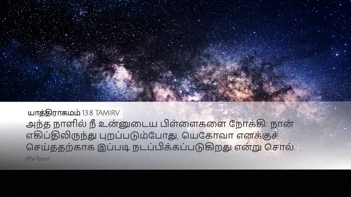 யாத்திராகமம் 13:8 TAMIRV Bible Verse Image