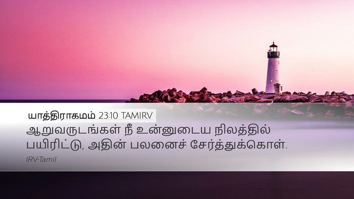 யாத்திராகமம் 23:10 TAMIRV Bible Verse Image