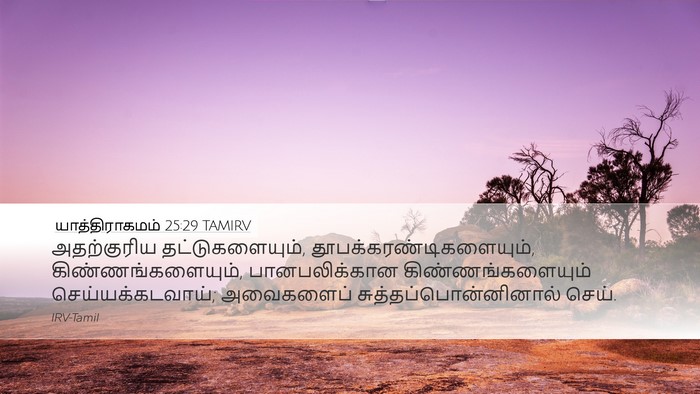 யாத்திராகமம் 25:29 TAMIRV Bible Verse Image