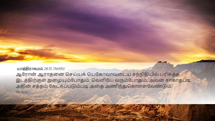 யாத்திராகமம் 28:35 TAMIRV Bible Verse Image