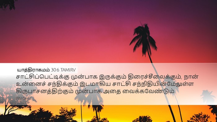 யாத்திராகமம் 30:6 TAMIRV Bible Verse Image