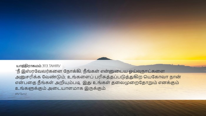 யாத்திராகமம் 31:13 TAMIRV Bible Verse Image