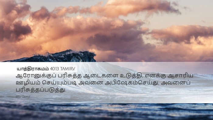 யாத்திராகமம் 40:13 TAMIRV Bible Verse Image