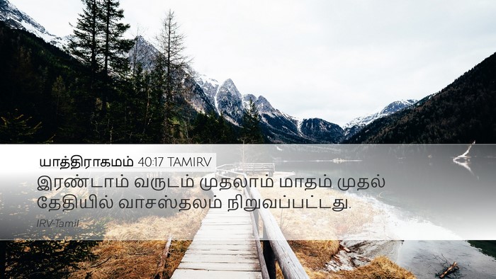 யாத்திராகமம் 40:17 TAMIRV Bible Verse Image