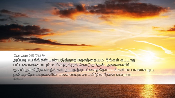 யோசுவா 24:13 TAMIRV Bible Verse Image