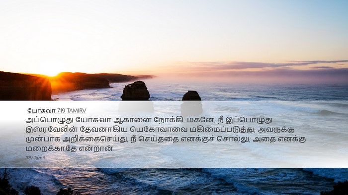 யோசுவா 7:19 TAMIRV Bible Verse Image
