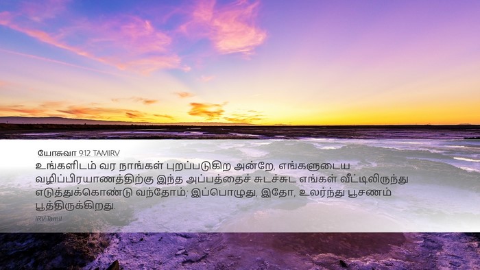 யோசுவா 9:12 TAMIRV Desktop Wallpaper - உங்களிடம் வர - Desktop Bible Verse Wallpaper