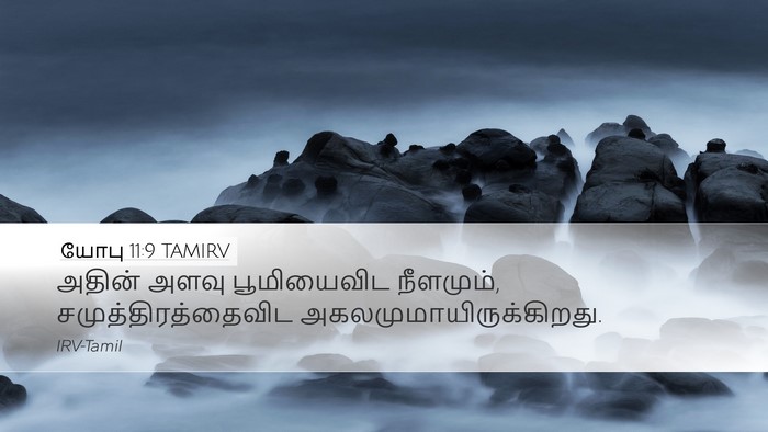 யோபு 11:9 TAMIRV Desktop Wallpaper - அதின் அளவு - Desktop Bible Verse Wallpaper