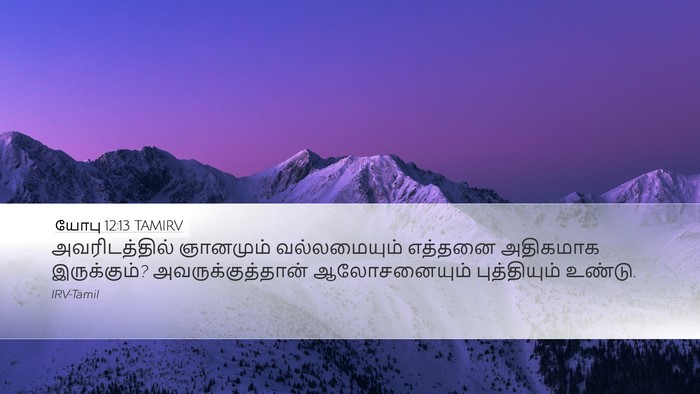 யோபு 12:13 TAMIRV Bible Verse Image
