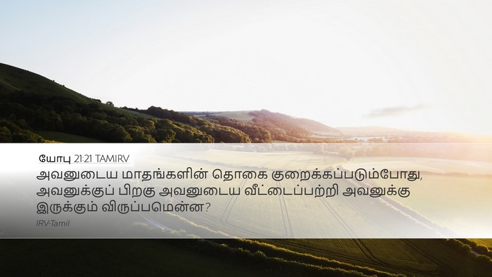 யோபு 21:21 TAMIRV Bible Verse Image