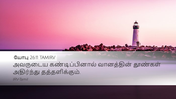 யோபு 26:11 TAMIRV Bible Verse Image