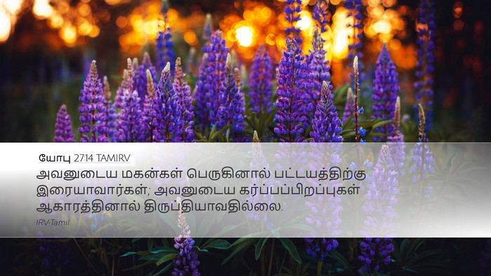 யோபு 27:14 TAMIRV Bible Verse Image