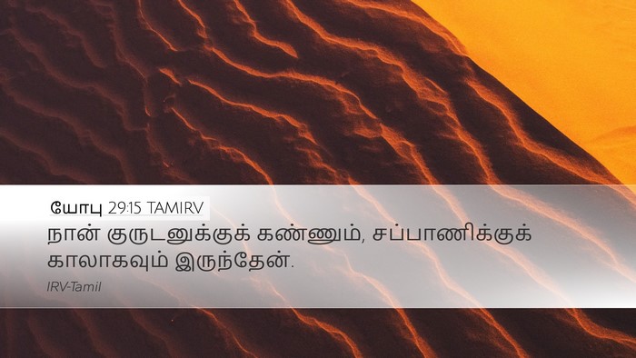 யோபு 29:15 TAMIRV Bible Verse Image
