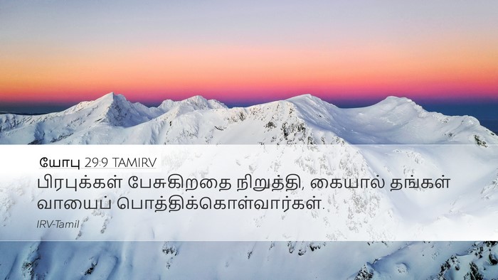 யோபு 29:9 TAMIRV Bible Verse Image