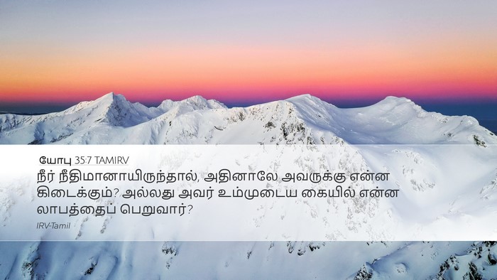 யோபு 35:7 TAMIRV Bible Verse Image