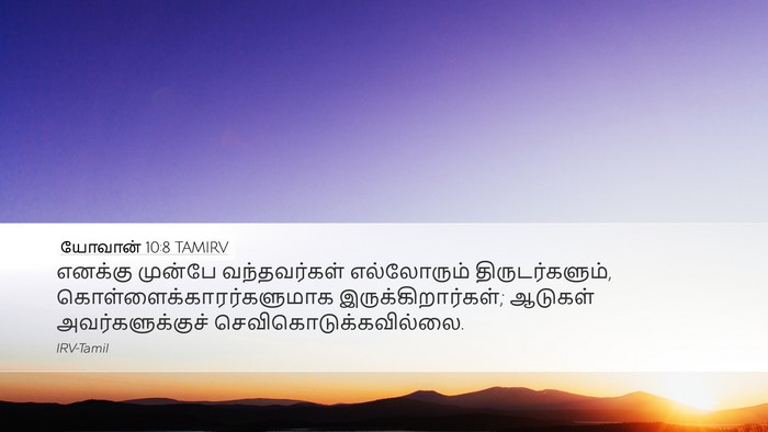 யோவான் 10:8 TAMIRV Bible Verse Image