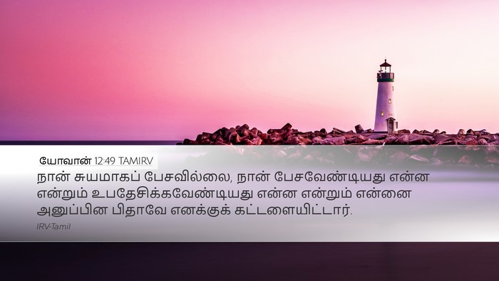 யோவான் 12:49 TAMIRV Bible Verse Image