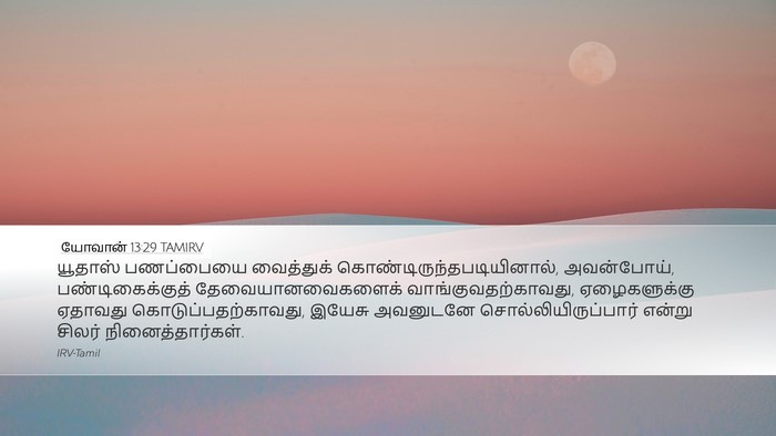யோவான் 13:29 TAMIRV Bible Verse Image