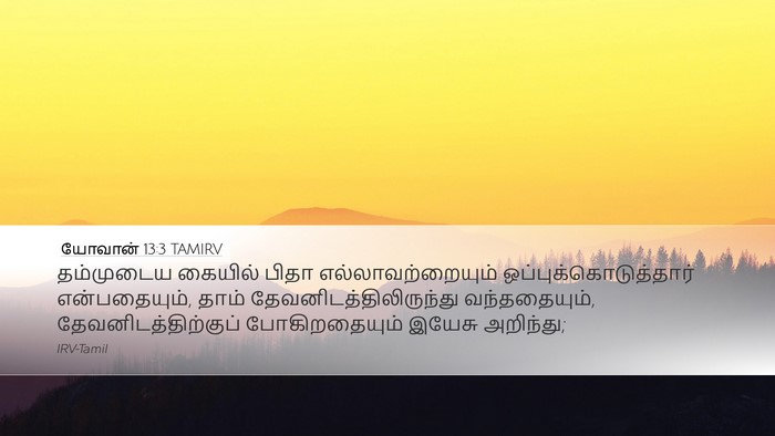 யோவான் 13:3 TAMIRV Bible Verse Image