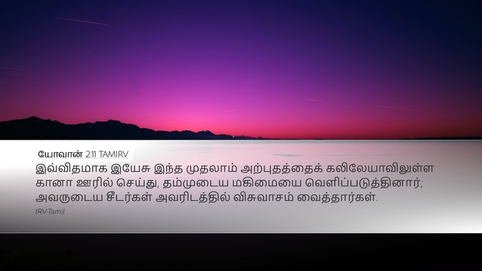யோவான் 2:11 TAMIRV Bible Verse Image