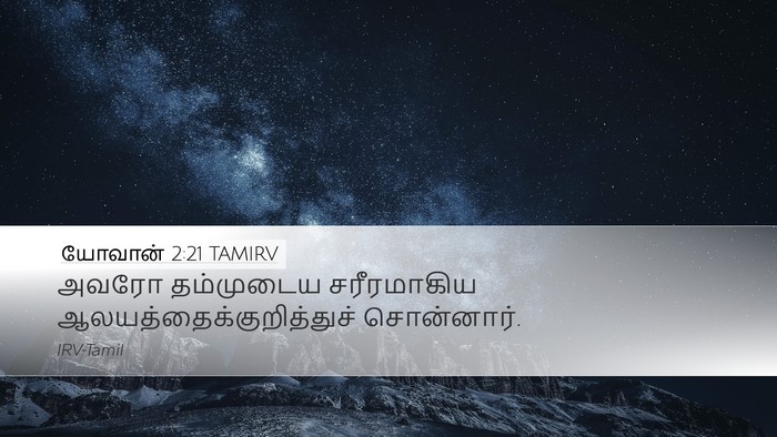 யோவான் 2:21 TAMIRV Bible Verse Image