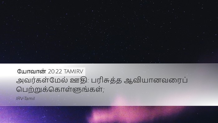 யோவான் 20:22 TAMIRV Bible Verse Image