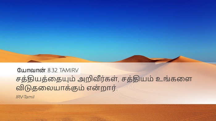 யோவான் 8:32 TAMIRV Bible Verse Image