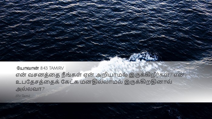 யோவான் 8:43 TAMIRV Bible Verse Image