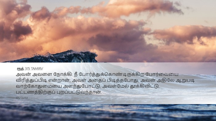 ரூத் 3:15 TAMIRV Desktop Wallpaper - அவன் அவளை நோக்கி: - Desktop Bible Verse Wallpaper