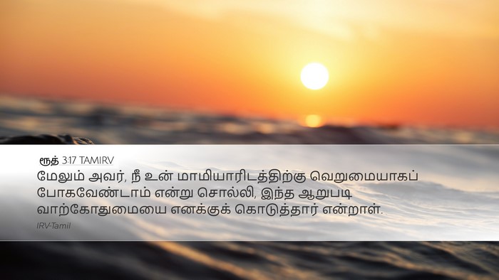 ரூத் 3:17 TAMIRV Desktop Wallpaper - மேலும் அவர், நீ உன் - Desktop Bible Verse Wallpaper