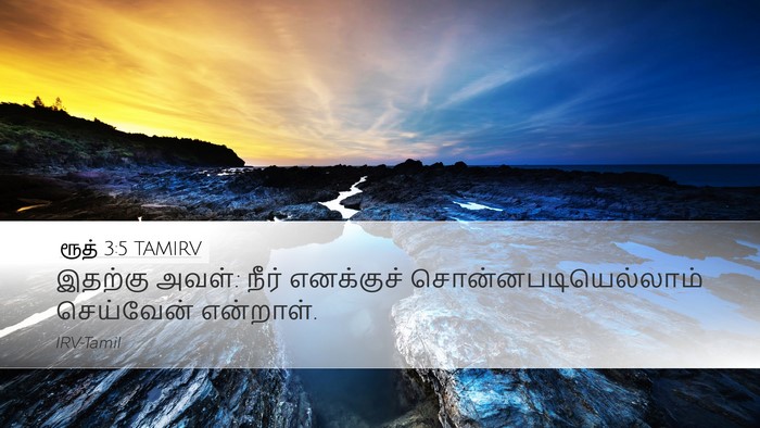 ரூத் 3:5 TAMIRV Desktop Wallpaper - இதற்கு அவள்: நீர் - Desktop Bible Verse Wallpaper