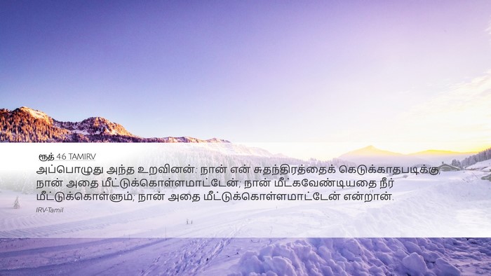 ரூத் 4:6 TAMIRV Desktop Wallpaper - அப்பொழுது அந்த - Desktop Bible Verse Wallpaper