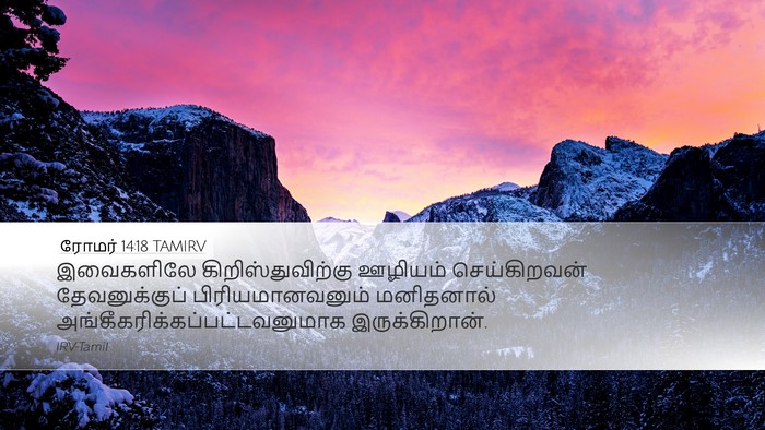 ரோமர் 14:18 TAMIRV Bible Verse Image