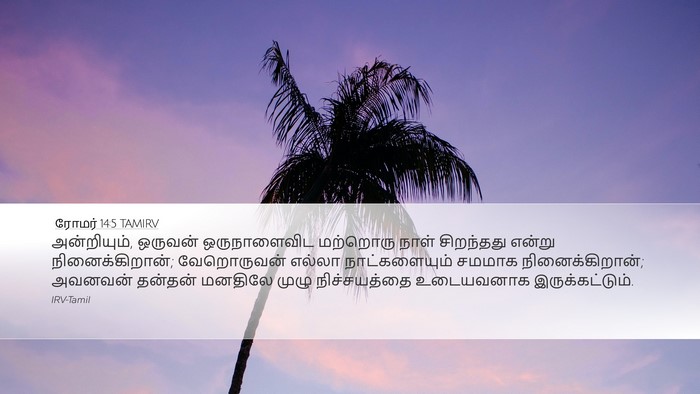 ரோமர் 14:5 TAMIRV Bible Verse Image