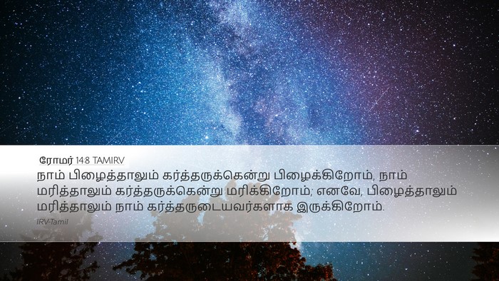ரோமர் 14:8 TAMIRV Bible Verse Image