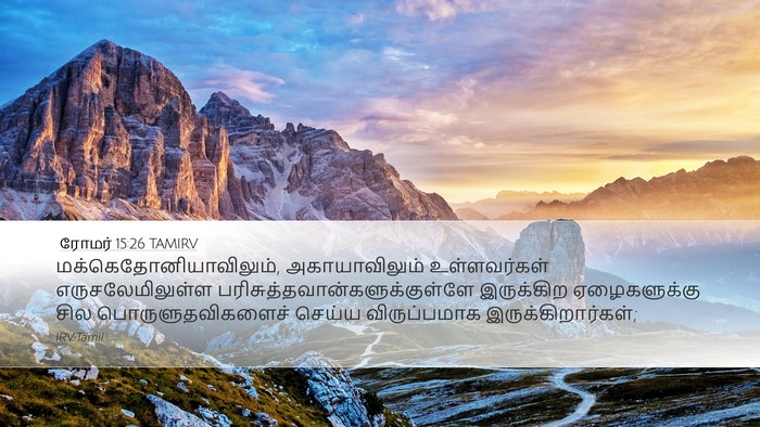 ரோமர் 15:26 TAMIRV Bible Verse Image