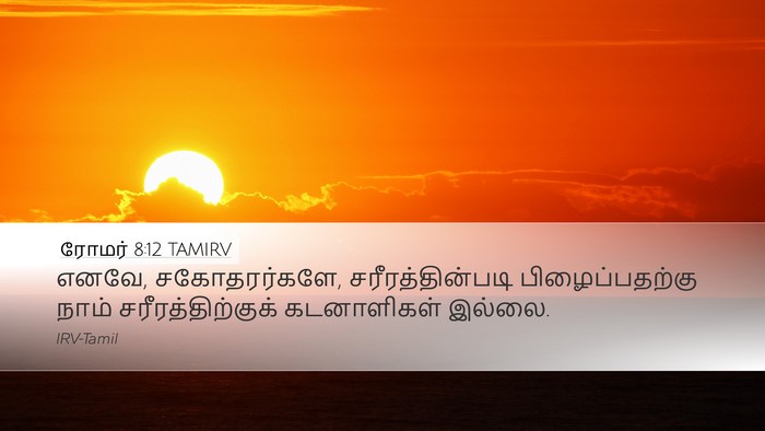 ரோமர் 8:12 TAMIRV Bible Verse Image