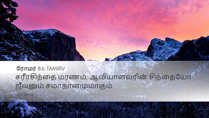 ரோமர் 8:6 TAMIRV Bible Verse Image