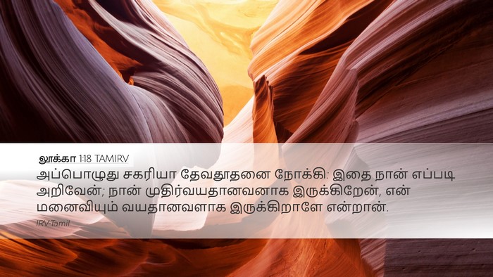 லூக்கா 1:18 TAMIRV Desktop Wallpaper - அப்பொழுது சகரியா - Desktop Bible Verse Wallpaper