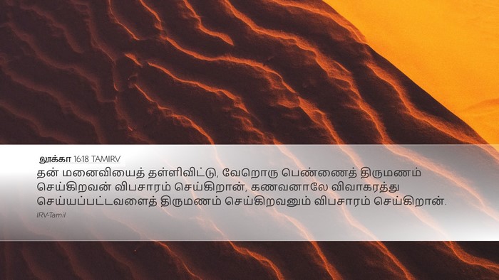 லூக்கா 16:18 TAMIRV Bible Verse Image