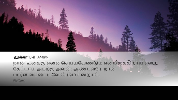 லூக்கா 18:41 TAMIRV Desktop Wallpaper - நான் உனக்கு - Desktop Bible Verse Wallpaper