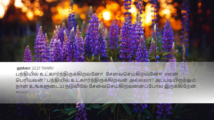 லூக்கா 22:27 TAMIRV Desktop Wallpaper - பந்தியில் - Desktop Bible Verse Wallpaper