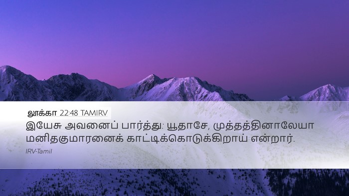 லூக்கா 22:48 TAMIRV Desktop Wallpaper - இயேசு அவனைப் - Desktop Bible Verse Wallpaper