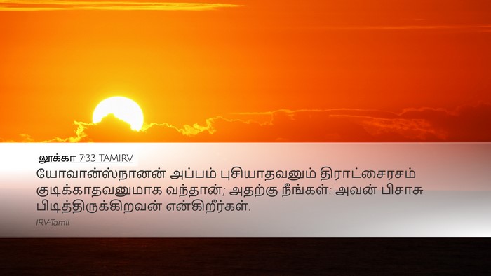 லூக்கா 7:33 TAMIRV Bible Verse Image