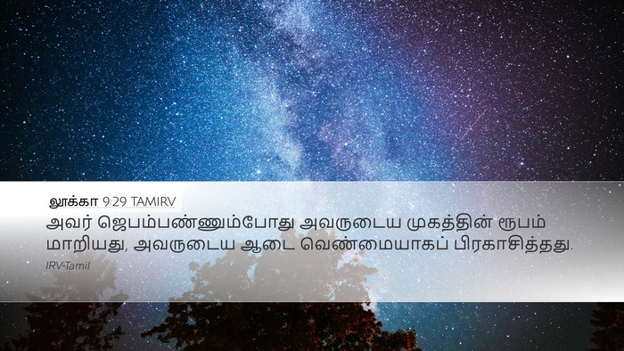 லூக்கா 9:29 TAMIRV Bible Verse Image